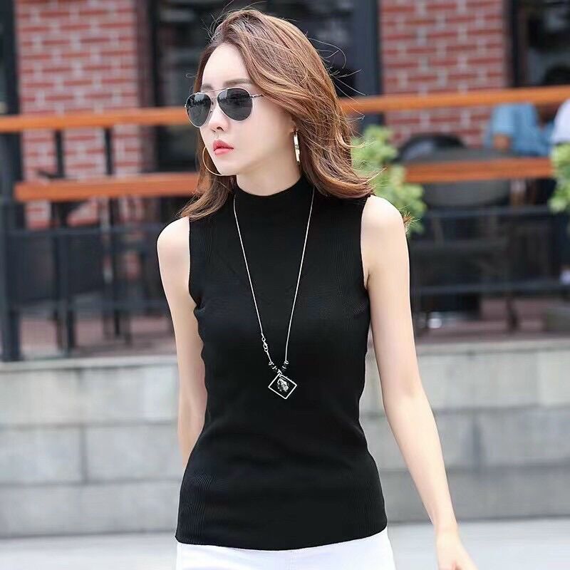 Áo len sát nách cổ 3 phân