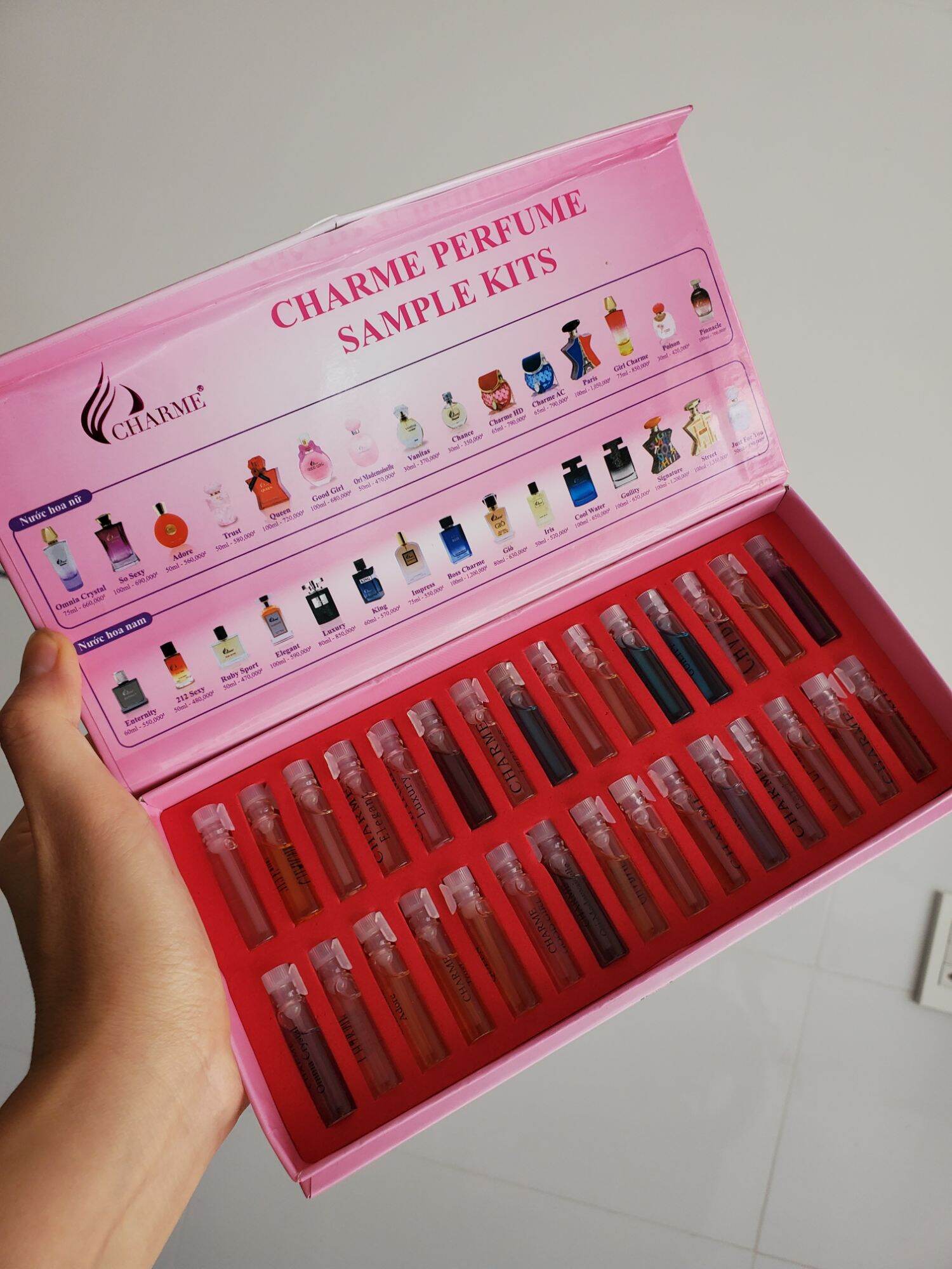 Bộ test nước hoa thử 30 mùi char-me