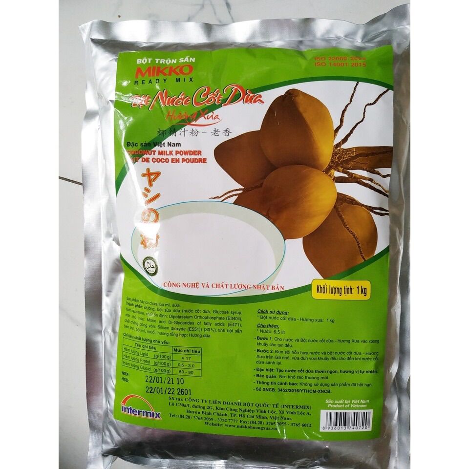 Bột nước cốt dừa 1kg Mikko Hương Xưa