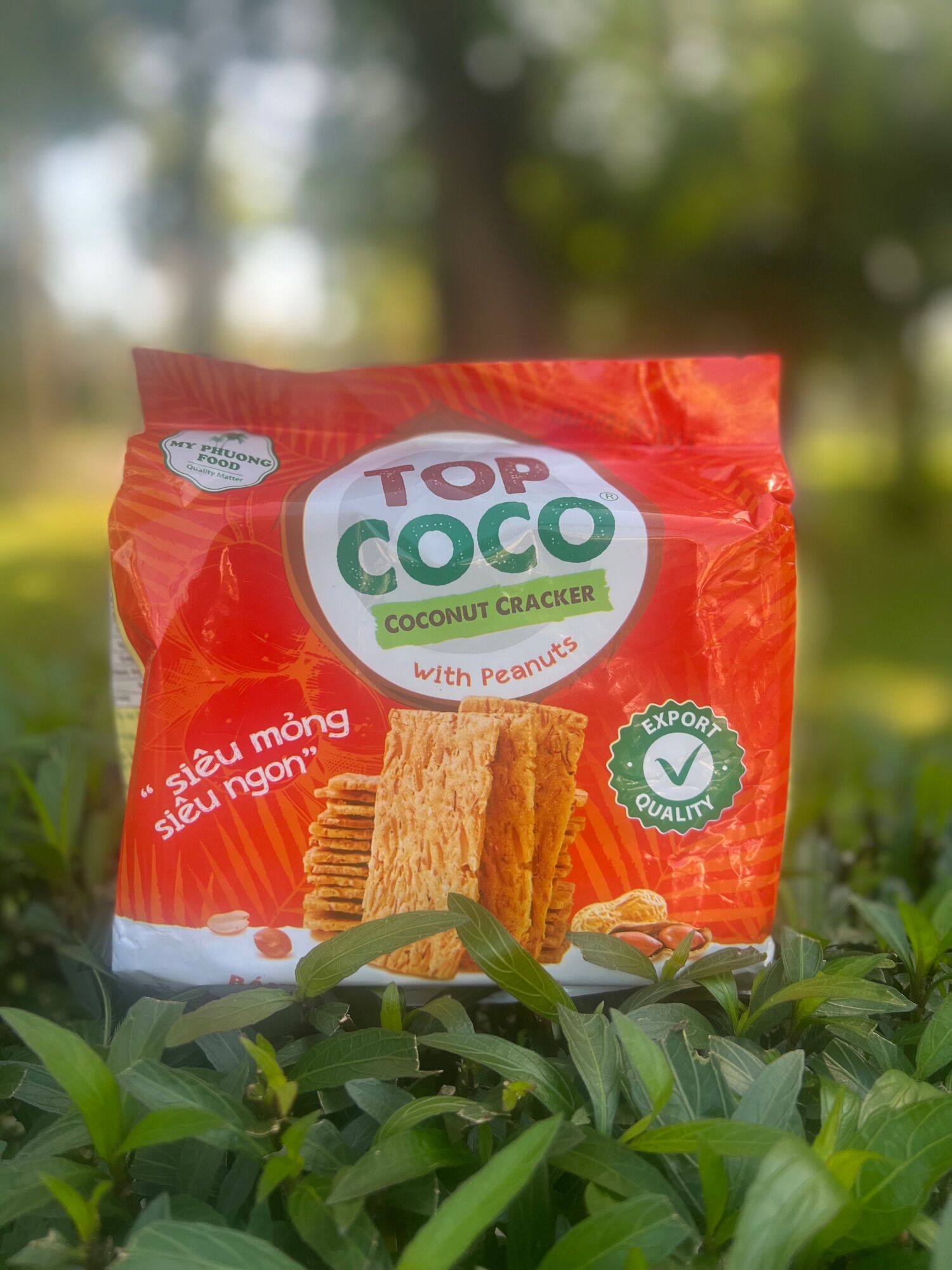 Bánh dừa nướng đậu phộng Topcoco gói 170g
