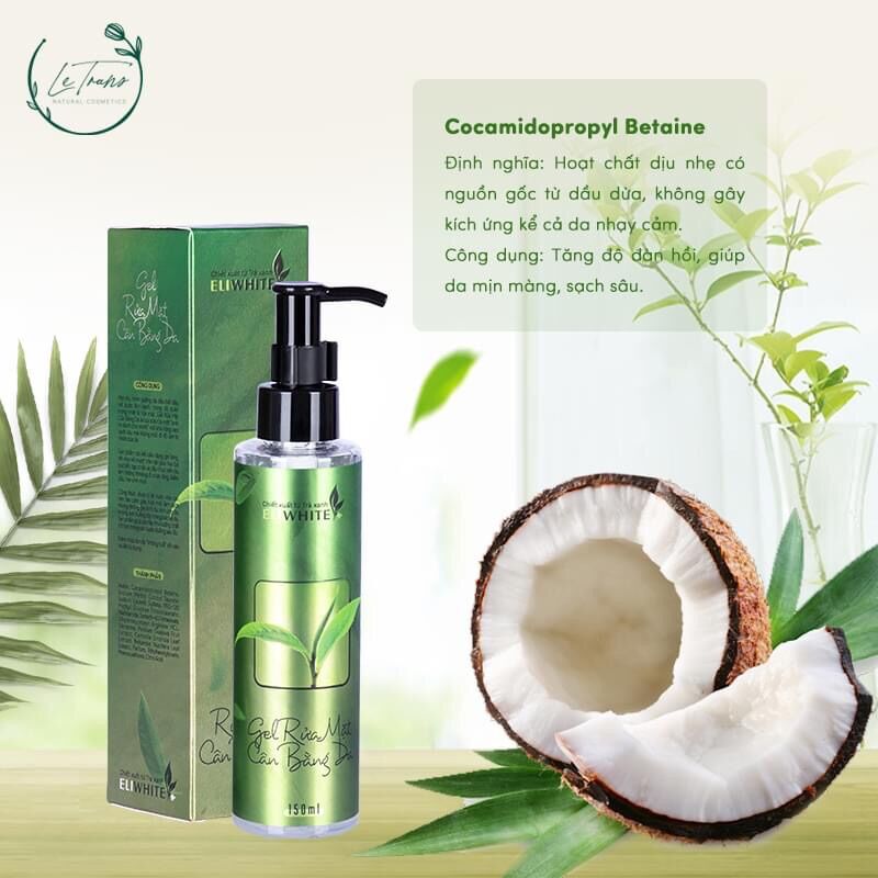 [HCM]Gel rửa mặt cân bằng da Eli White 150ml