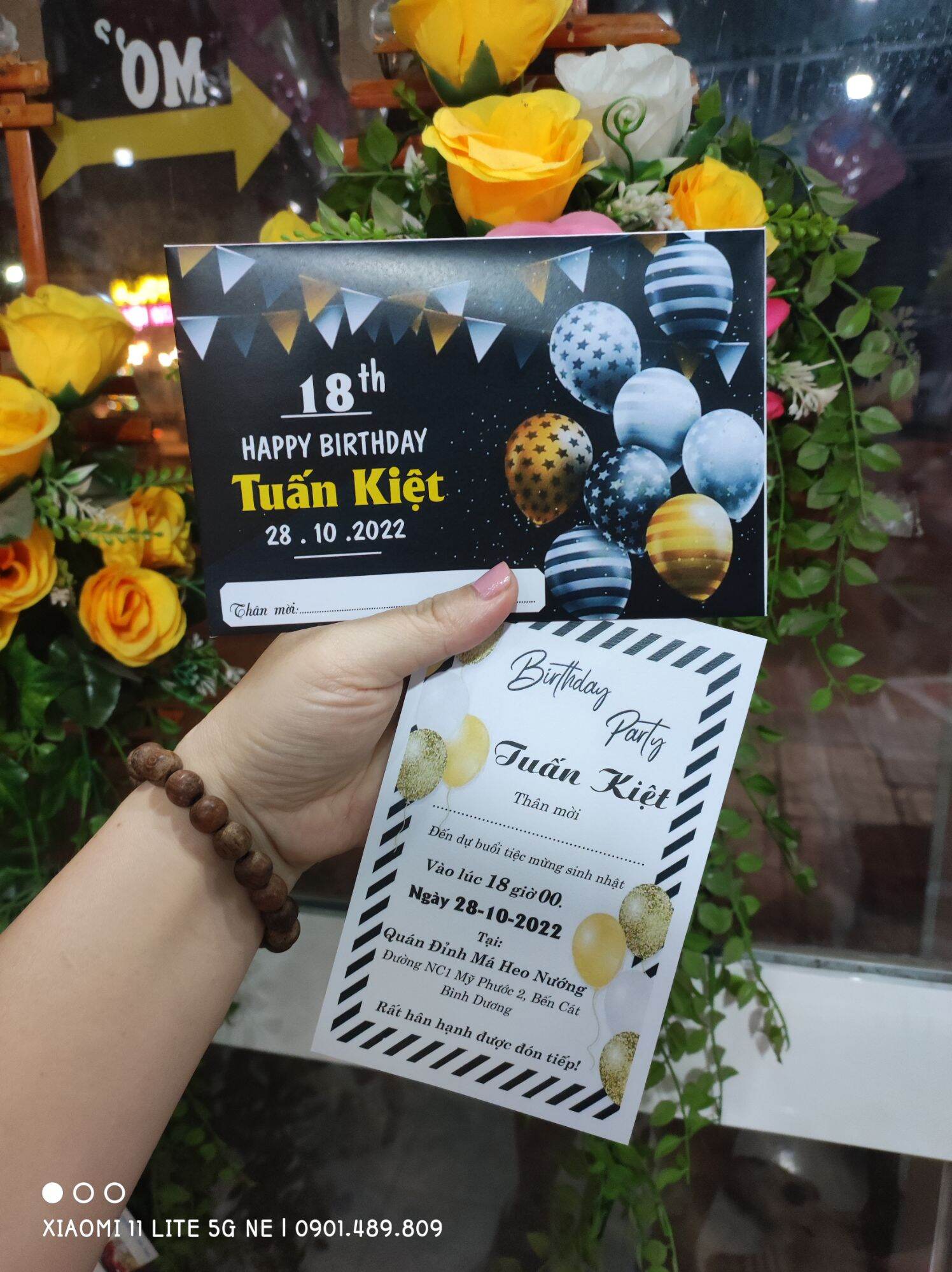 30 thiệp sinh nhật màu đen , in hoàn thiện nội dung. Mẫu như hình