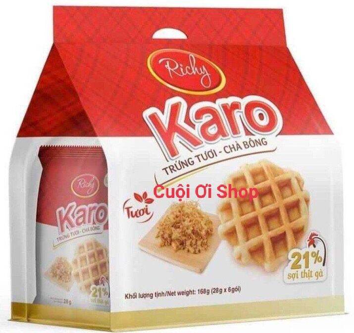 Bánh Trứng Tươi Chà Bông Karo/ Bánh Trứng Tươi Chà Bông Phô Mai Hoàng kim
