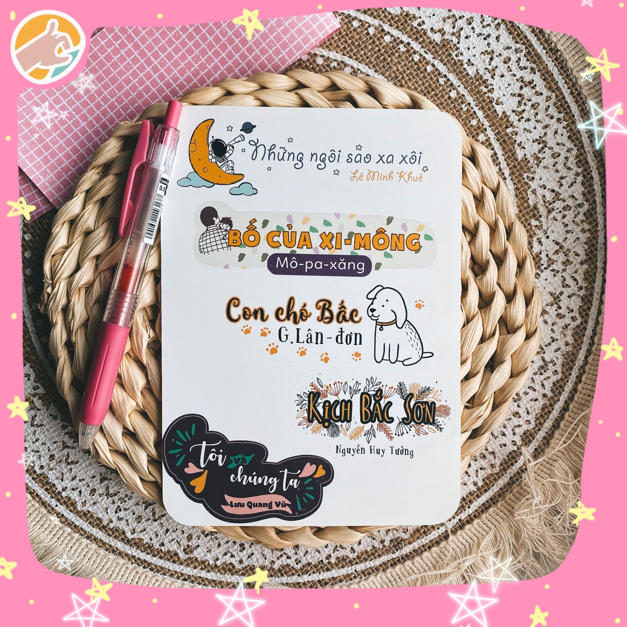 Nhãn dán Sticker môn học 9 - Tựa bài văn
