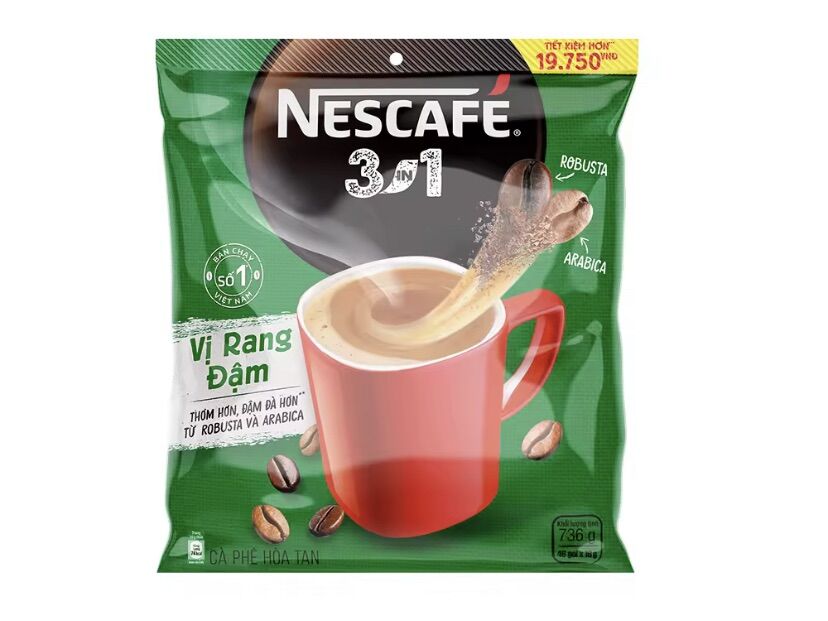 Cà phê sữa hòa tan 3 in 1 NESCAFÉ gói lớn