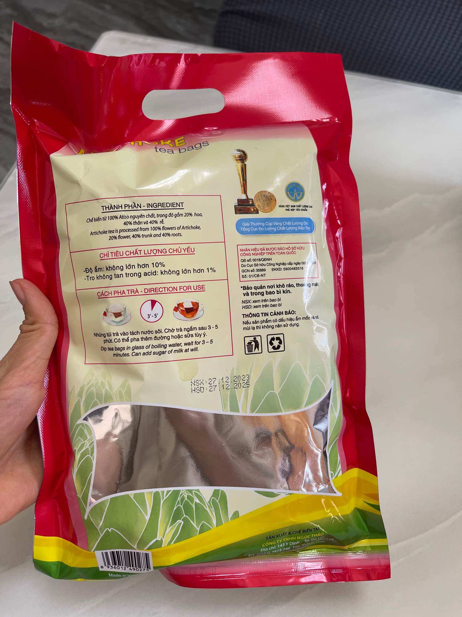 Trà Atiso Đặc Biệt Ngọc Thảo 100 Túi Lọc
