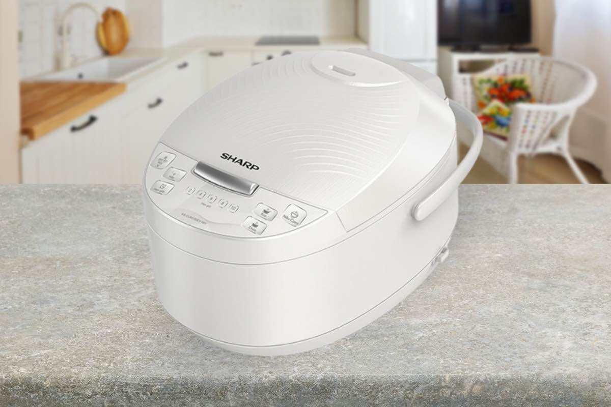 Nồi cơm điện tử Sharp 1.5 lít KS-COM150EV-WH. 