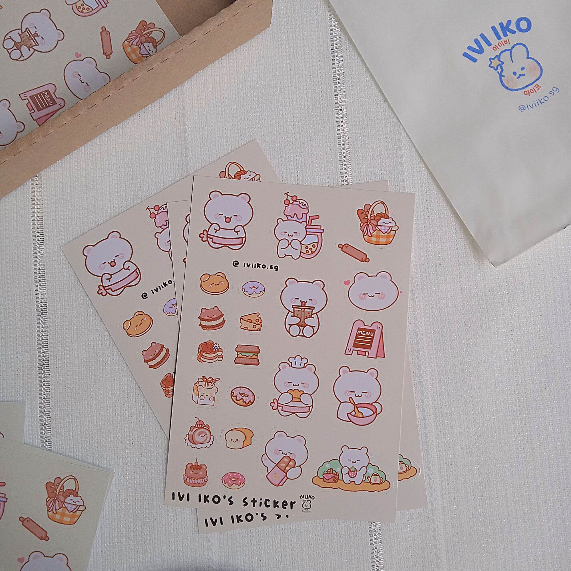 Sticker Bread Bear (9x13cm) | IVI IKO