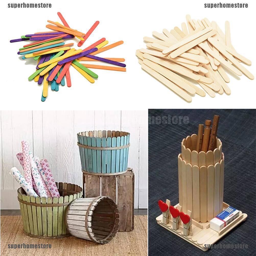 [HCM]Que kem gỗ que làm nhà gỗ đè lưỡi (gói 500g)