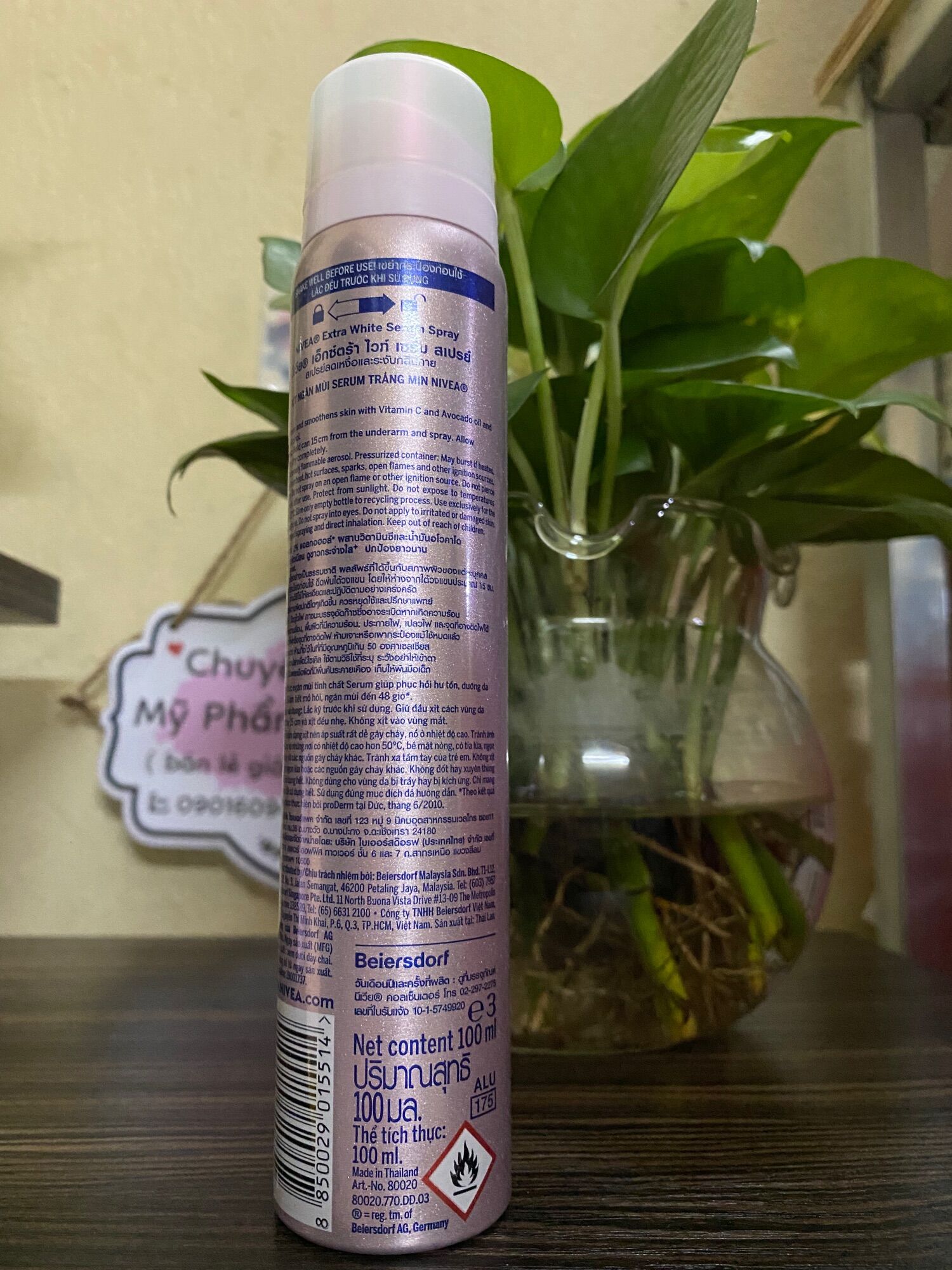Xịt ngăn mùi Nivea Serum trắng mịn( nữ )100ml