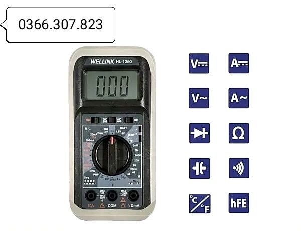 Wellink HL-1230 Đồng hồ đo vạn năng đo điện