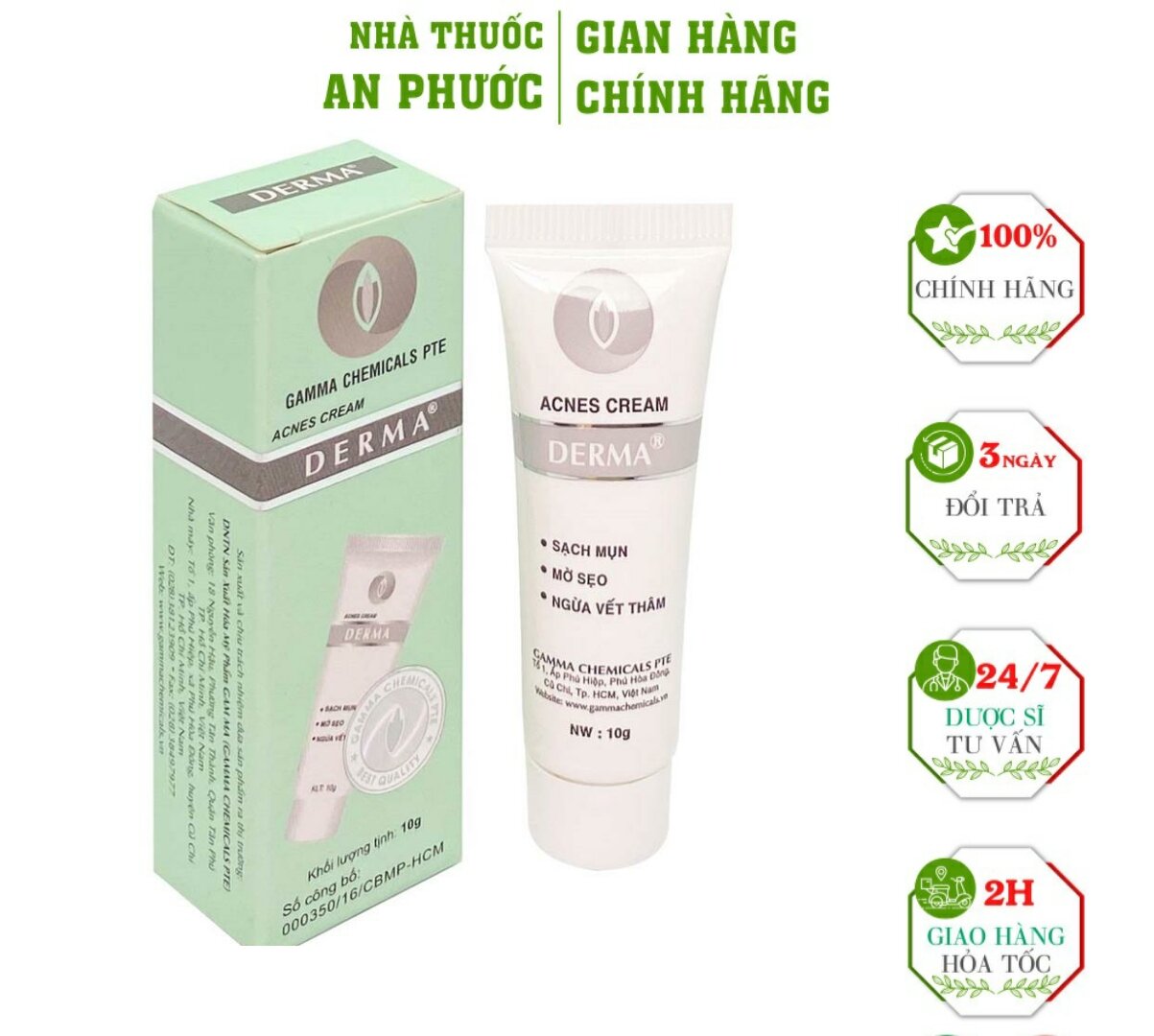 Kem bôi mụn Derma Acnes Cream 10g