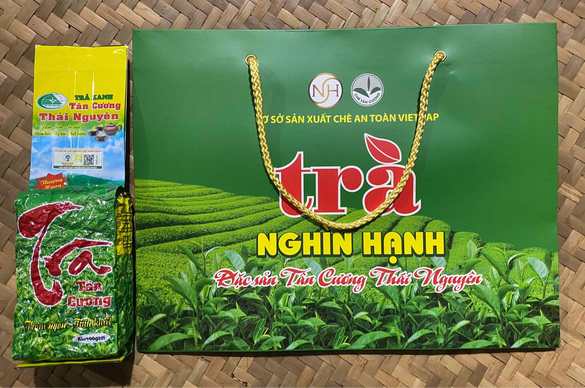 Trà Móc Câu Tân Cương + Kẹo Lạc bột trà xanh matcha
