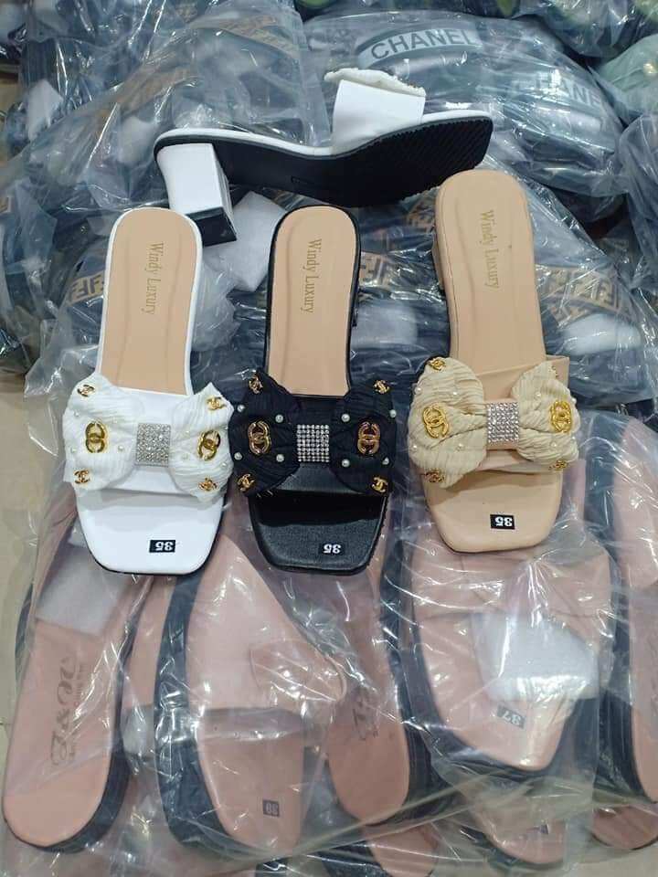 Giày dép nữ cánh nơ bigsize 35_45 gót 4cm