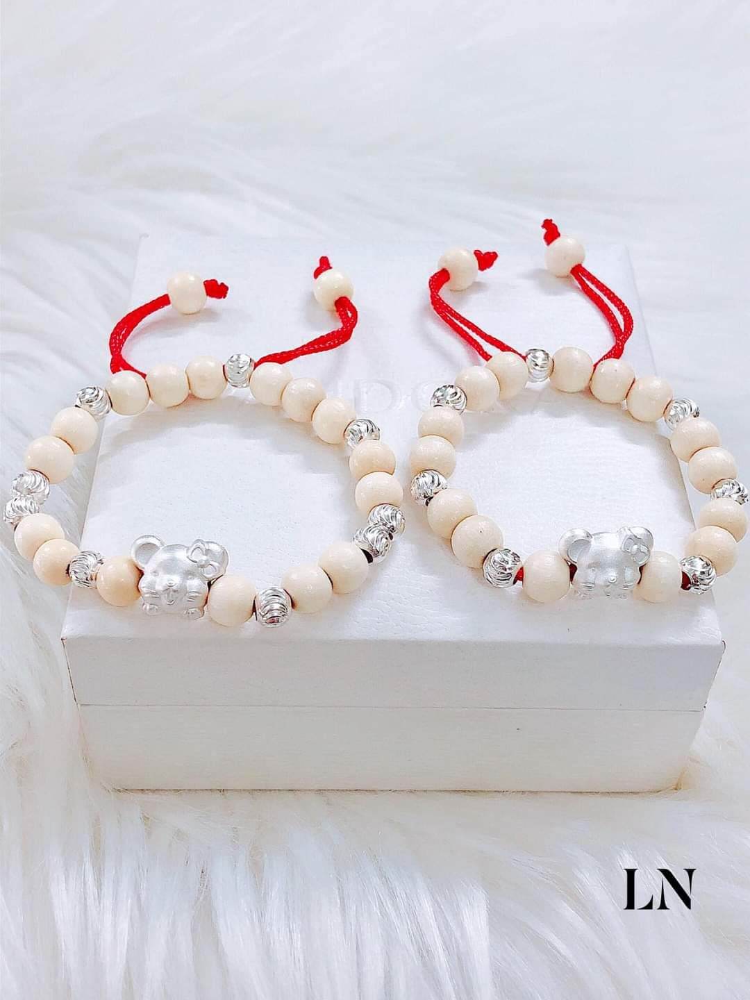 vòng dâu bạc  con chuột  (100%925)
