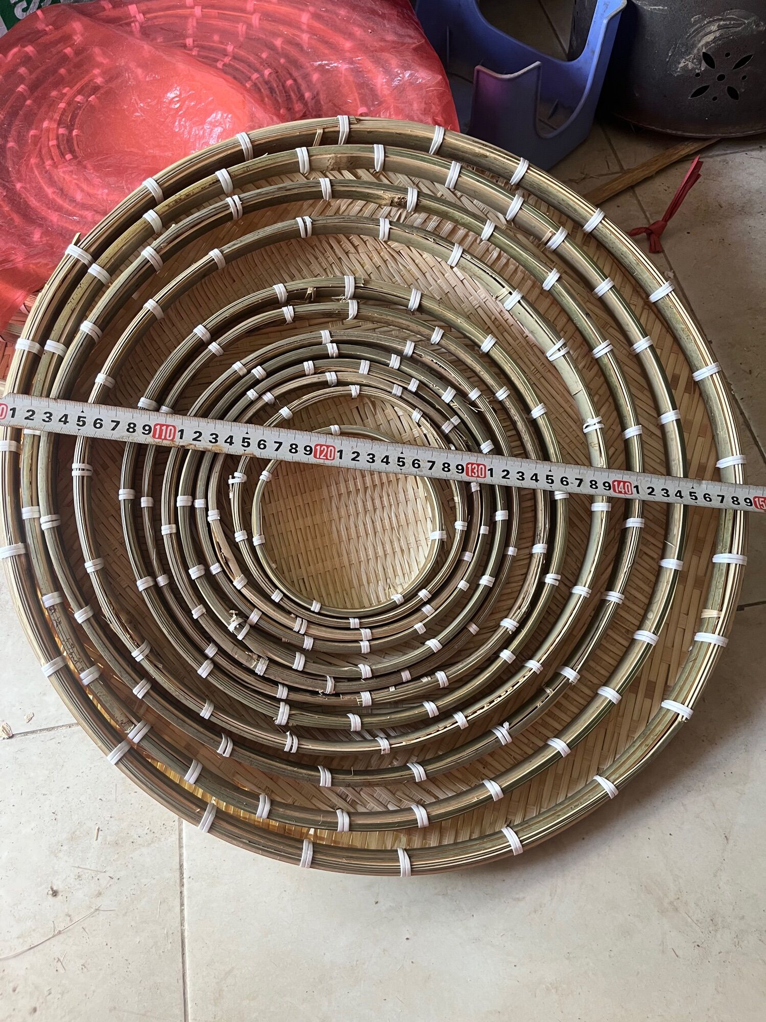 Mẹt Tre Trắng Bền [ Loại 5 ] , rẻ , mẹt trang trí , decor