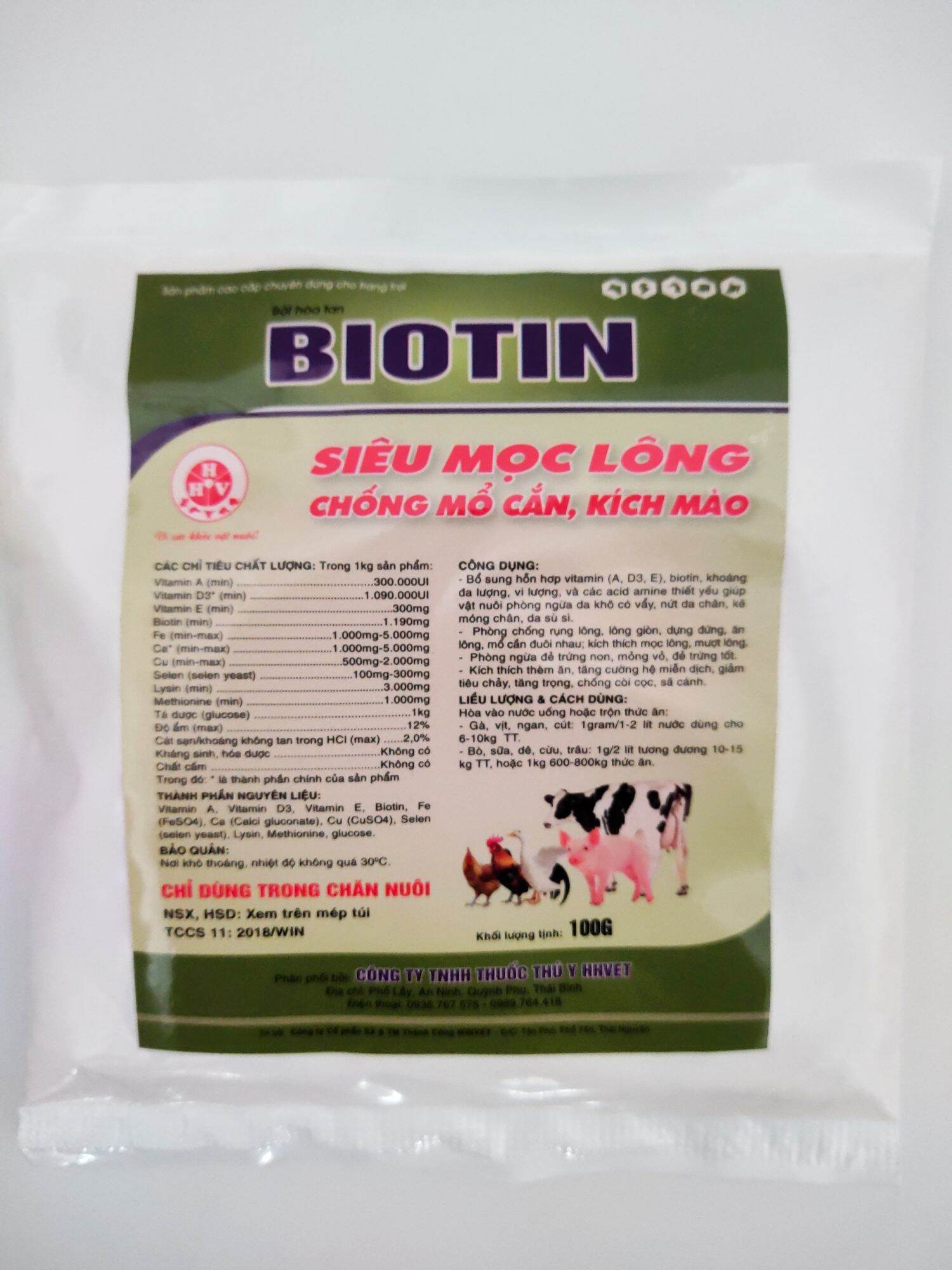 Kích lông BIOTIN cho gà chọi