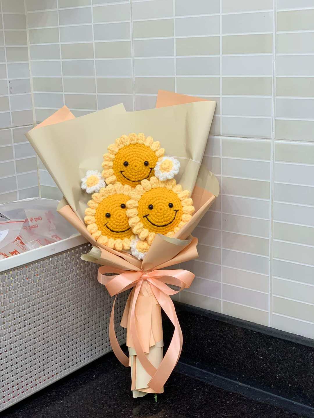 Hoa hướng dương bằng len handmade