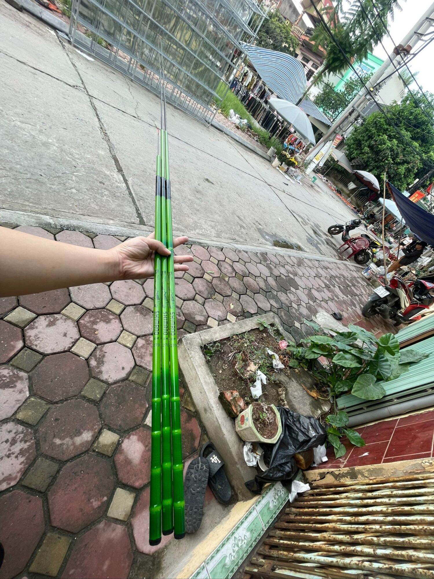 Cần câu tay cần trúc xanh đủ size