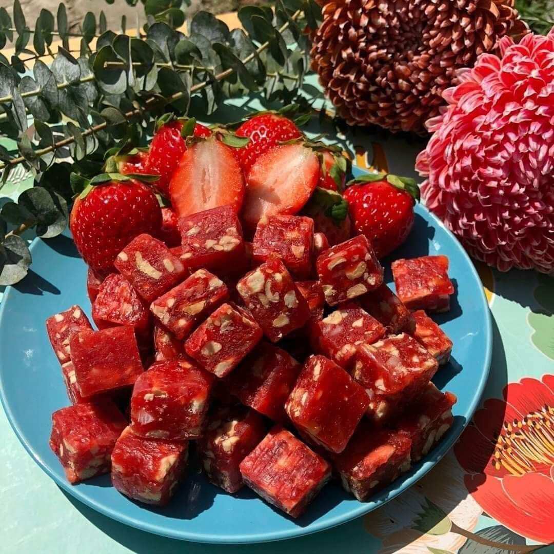 Mứt dâu sữa viên sấy dẻo 1kg