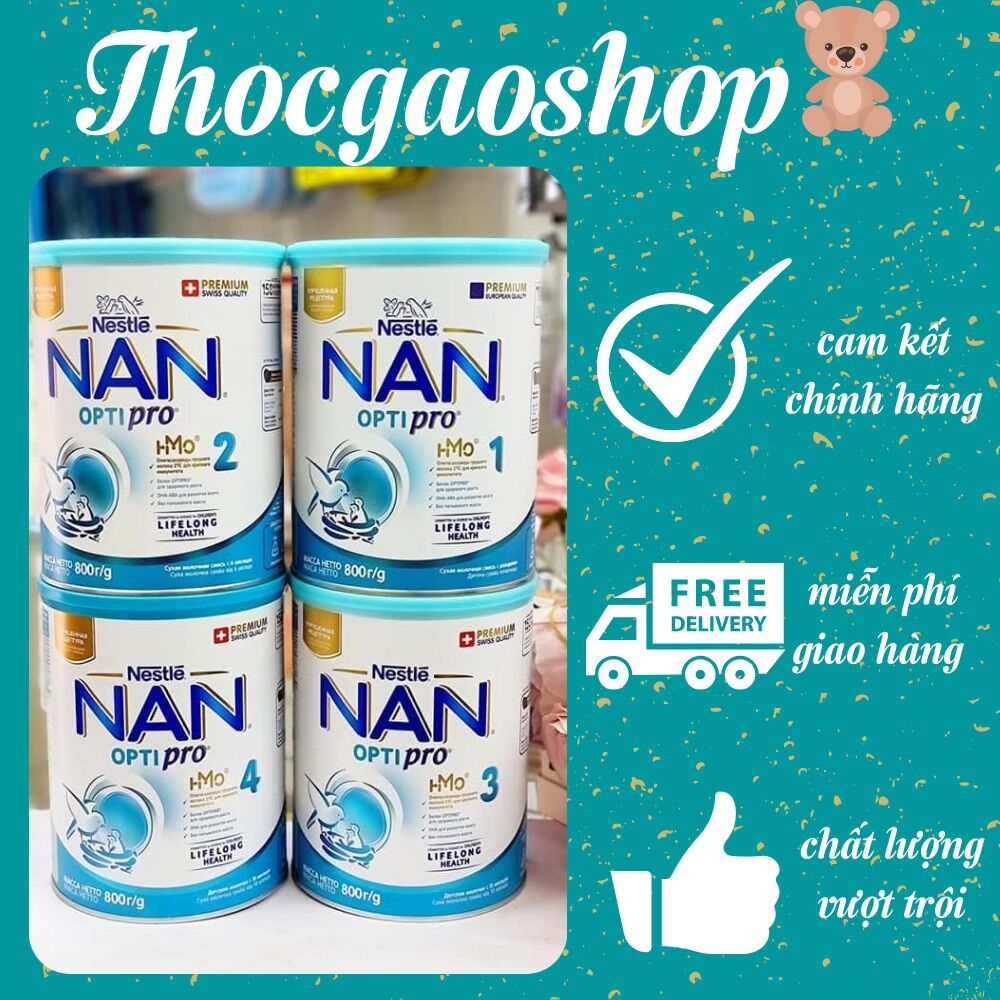 Sữa bột nan nga hmo đủ số 1,2,3,4 800gr mẫu mới date luôn mơi