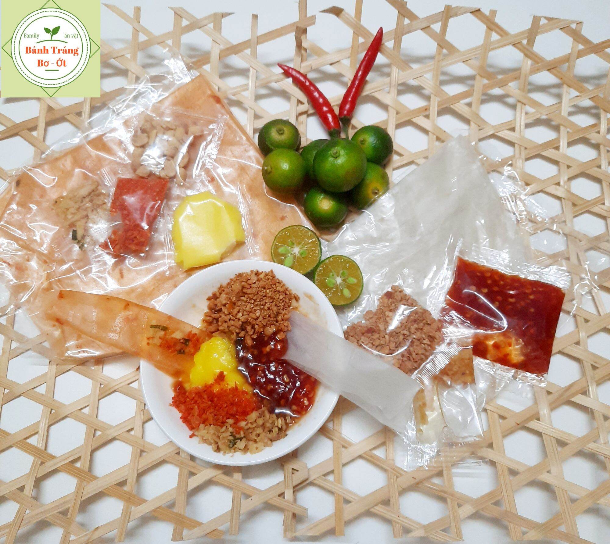 Set 2 Loại Bánh Tráng Bơ - Ớt (chấm, trộn, cuốn) - [5 BỊCH BƠ, 5 BỊCH ỚT]