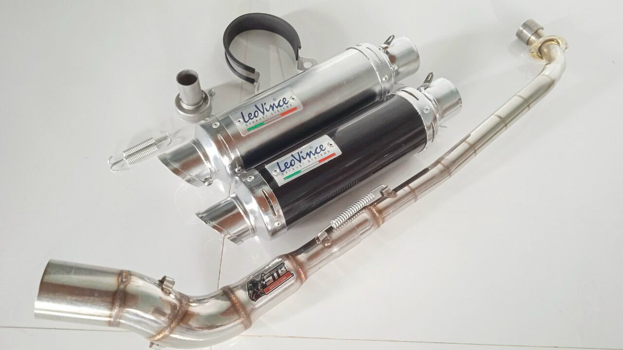 Pô Leovince Kèm Cổ 2 Khúc STB Gắn Wave Dream Sirius Cup Sym Elegant Viva Axelo Galaxy Jupiter...