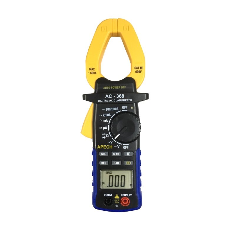 [Hcm]Ampere Clamp Meter for Measuring Ac Current Apech Ac-368 (600A)