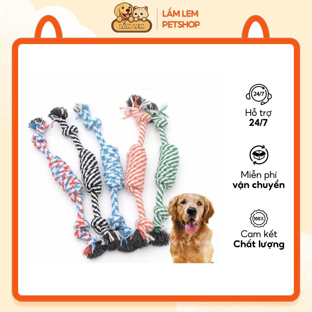 Đồ chơi dây thừng cho chó mèo buộc 2 đầu