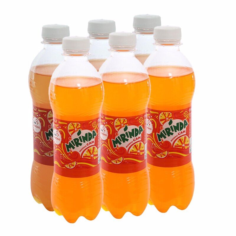 Lốc 6 chai Nước ngọt Mirinda cam 390ml
