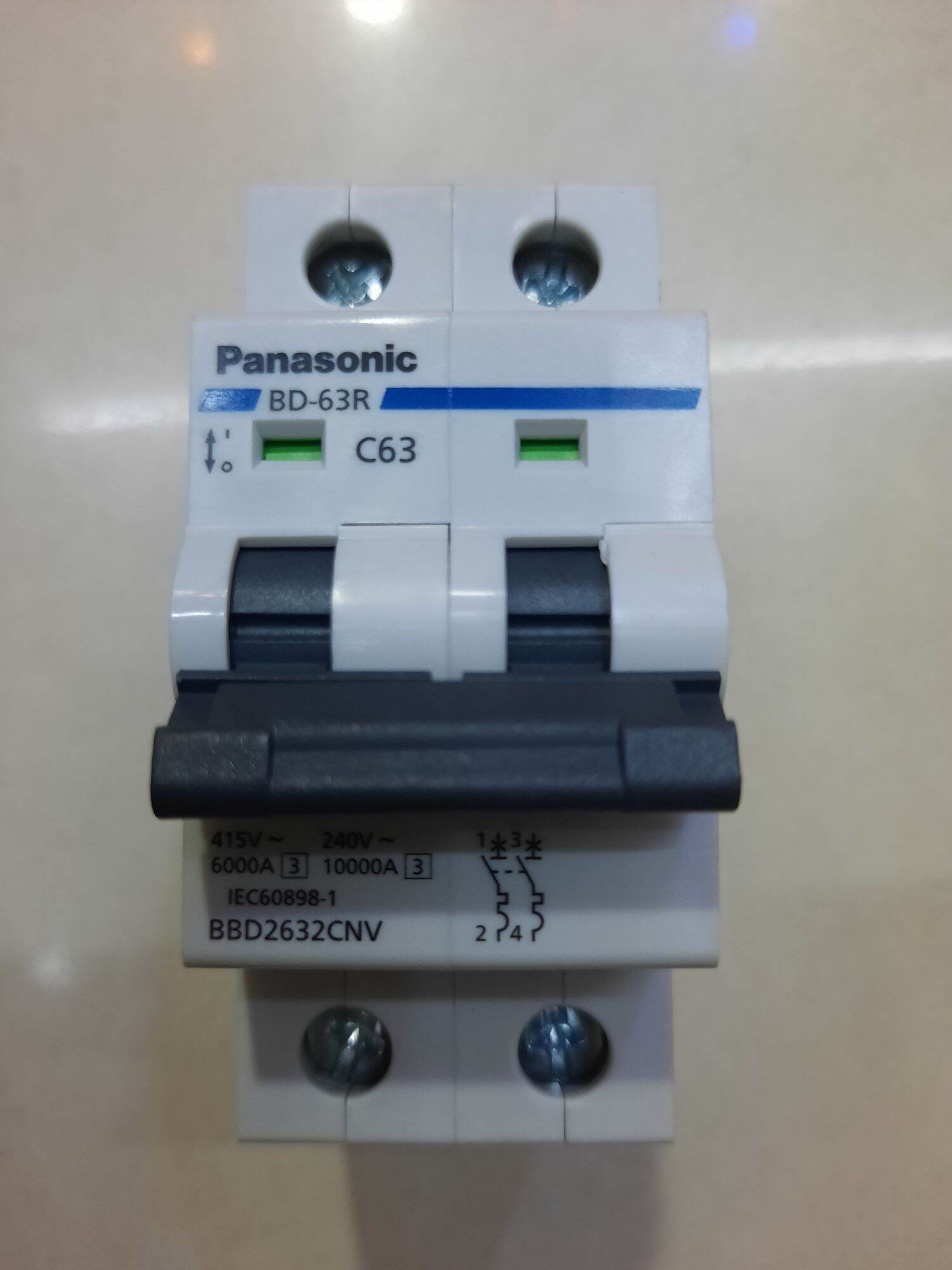 CB Panasonic 2 pha 32A - 63A, cầu dao tự đông.
