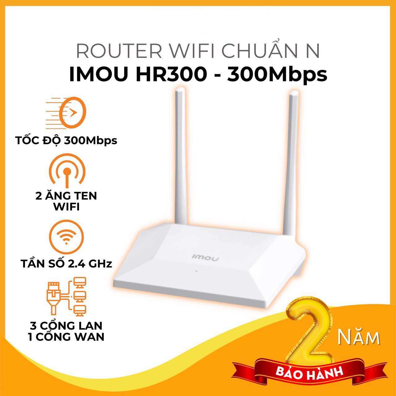 Thiết bị mạng phát wifi Router Imou HR300