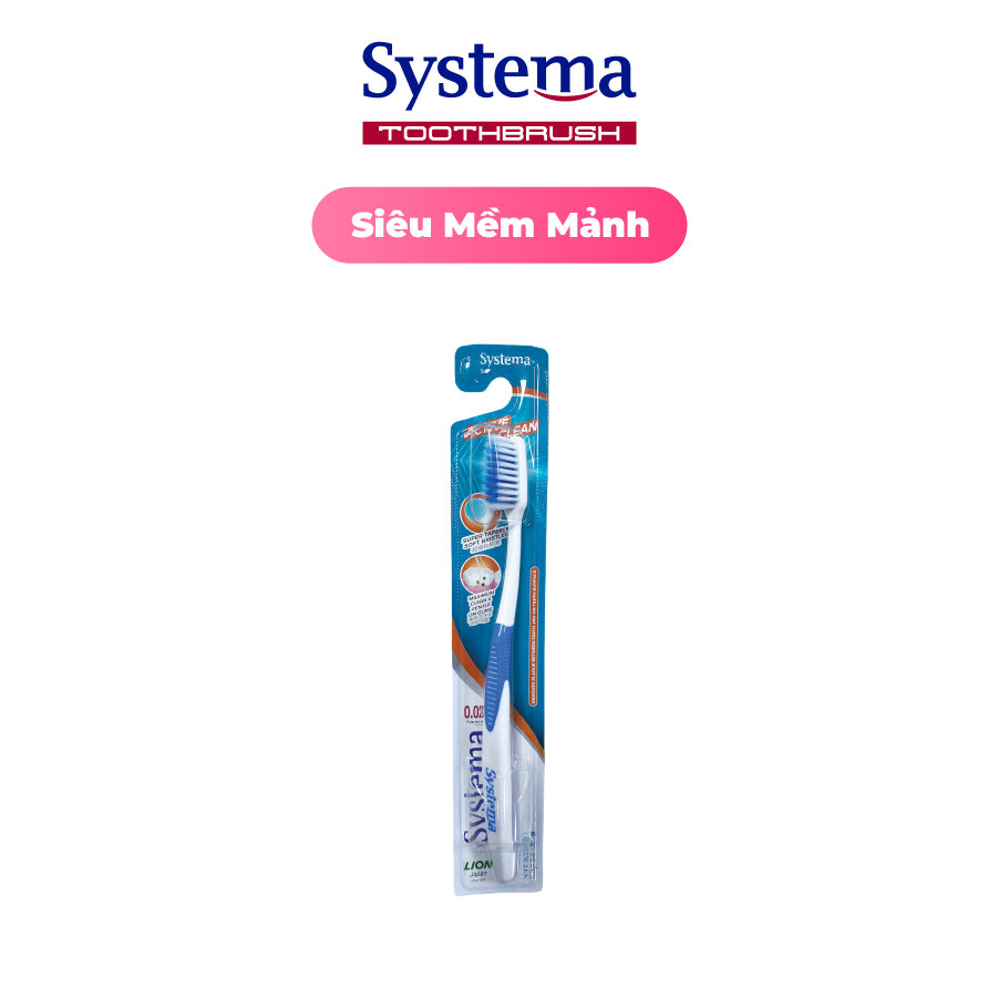 Bàn chải đánh răng Systema Active Clean siêu mềm mại 0,02mm