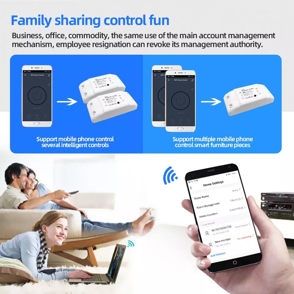 Công Tắc TUYA Wifi+ Bluetooth Điều Khiển Từ Xa Tuya Basic