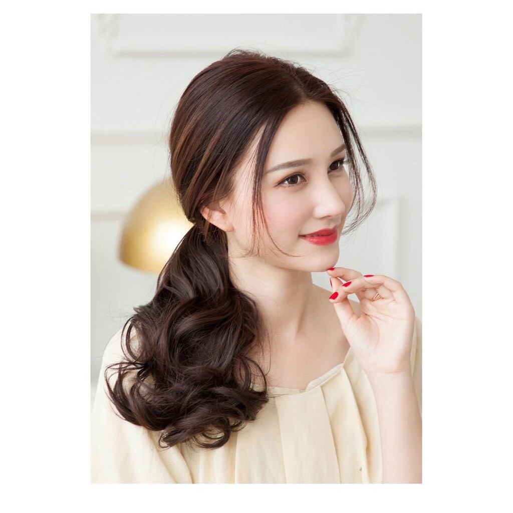 CỘT TÓC GIẢ XOĂN NGẮN 28CM C005