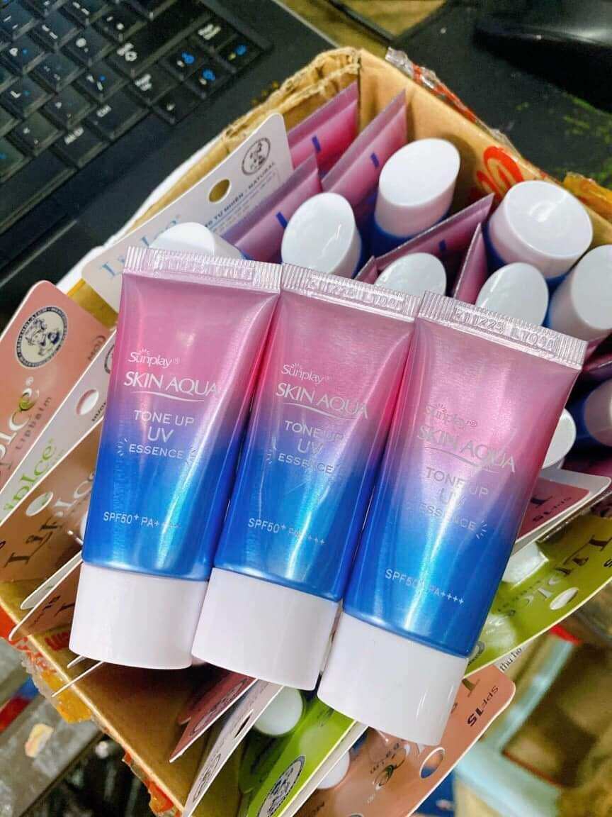 [Tuýp 7g] KEM CHỐNG NẮNG CHO DA MẶT SKIN AQUA UV TONE UP LAVENDER