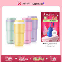 Bình giữ nhiệt Lock&Lock Daily Macaron LHC3292 - 480ml - Thép không gỉ, nắp bật 1 chạm, 4 màu, giữ nhiệt đến 12h
