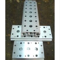 Đế van hơi solenoid - nhôm cnc lỗ thẳng- g200 ren 13