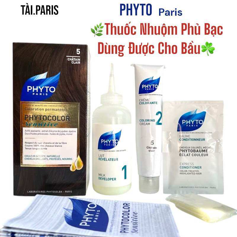 Thuốc Nhuộm Tóc Phủ Bạc Hữu Cơ Phyto cho da nhạy cảm