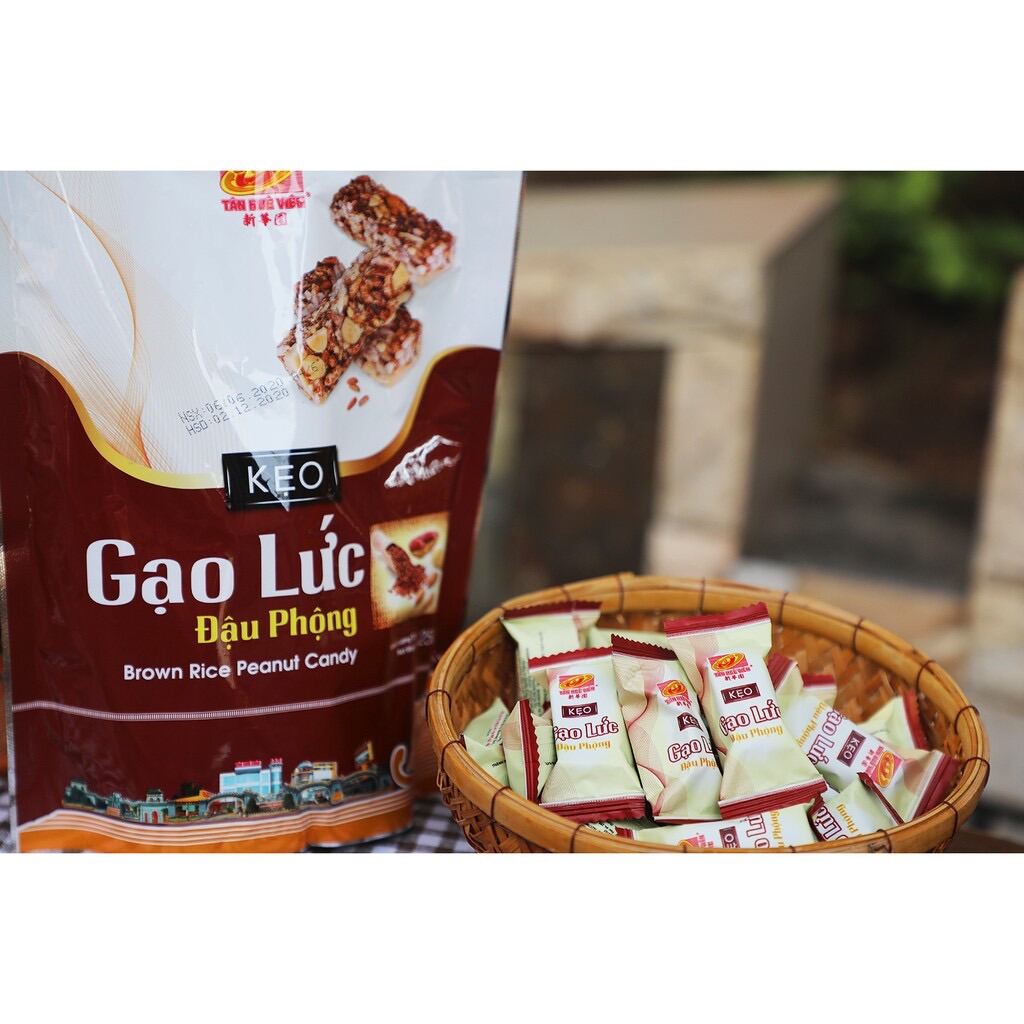 Kẹo gạo lức đậu phộng Tân Huê Viên 250g