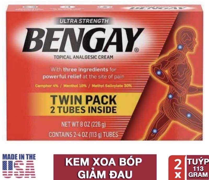 Set 2 tuýp kem bôi bengay ultra strength 113g của mỹ