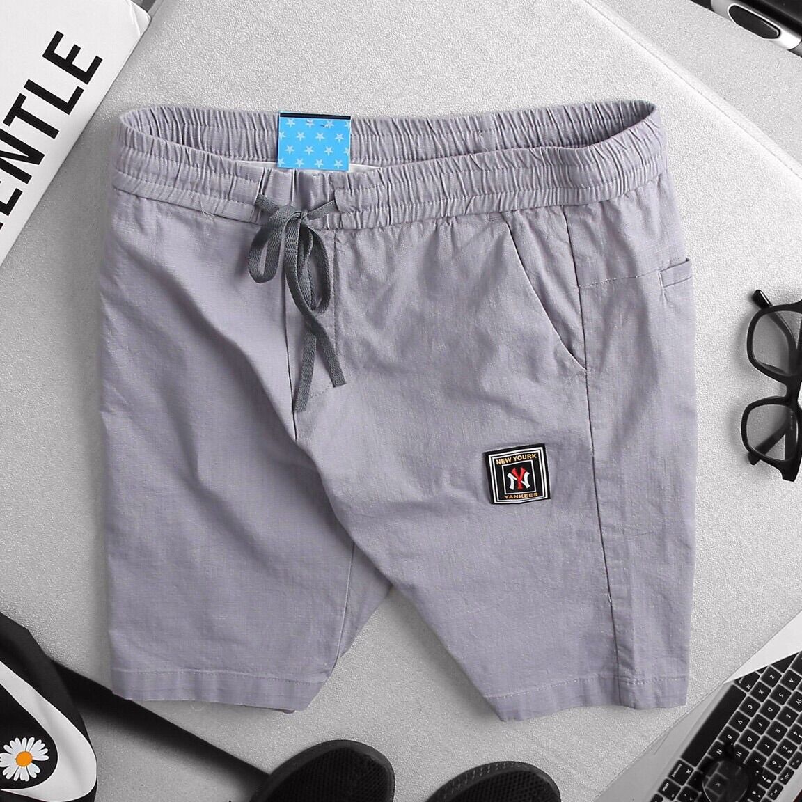 [HCM]Quần short thun chất vải đũi co giãn