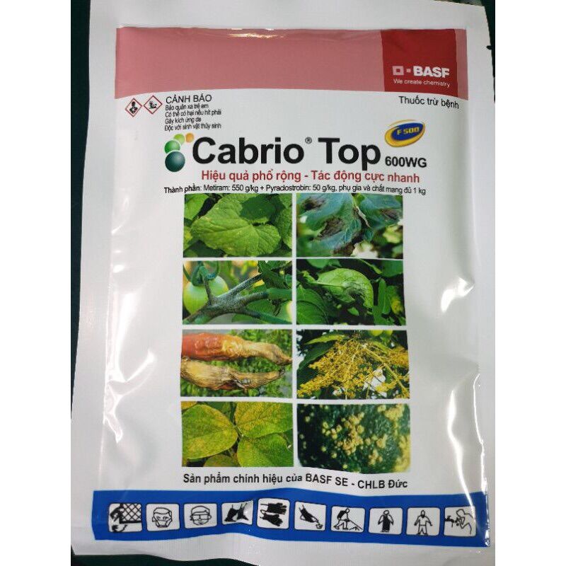 Chế phẩm trừ nấm bệnh trên cây trồng cabrio top 600wg