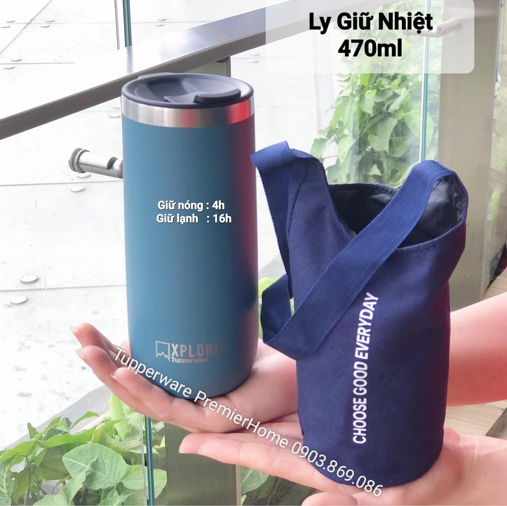 Ly Giữ Nhiệt Tupperware Xploris 470ml