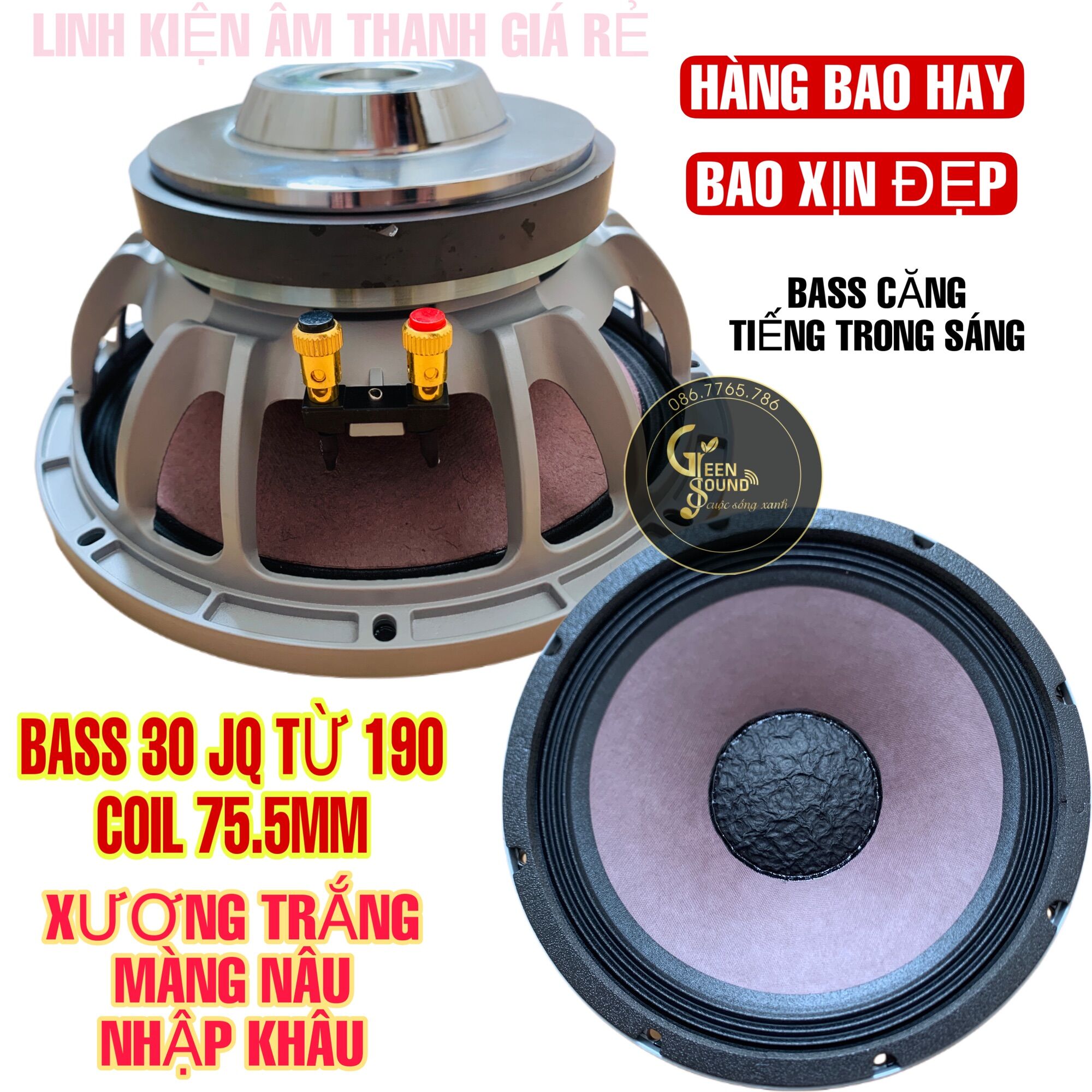 HÀNG NHẬP KHẨU - BASS 30 JQ TỪ 190 CÔN 75 TRẮNG BẠC, KARAOKE SIÊU HAY, GIÁ SIÊU RẺ- GIÁ 1 ĐÔI
