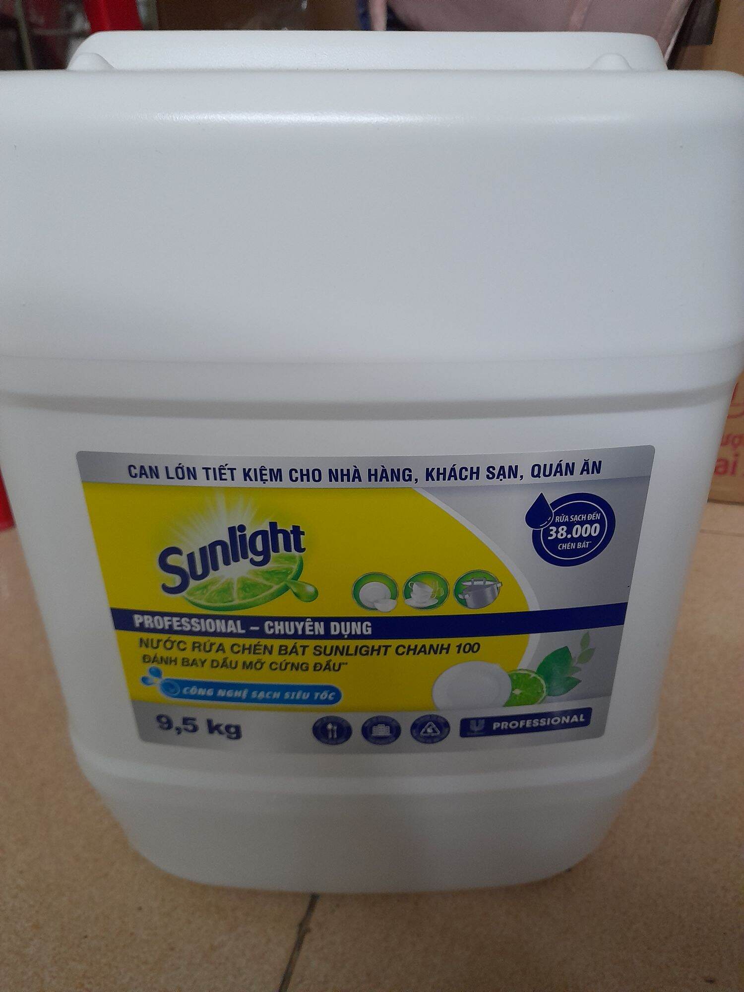 Nước rửa chén Sunlight 9.5kg hương chanh