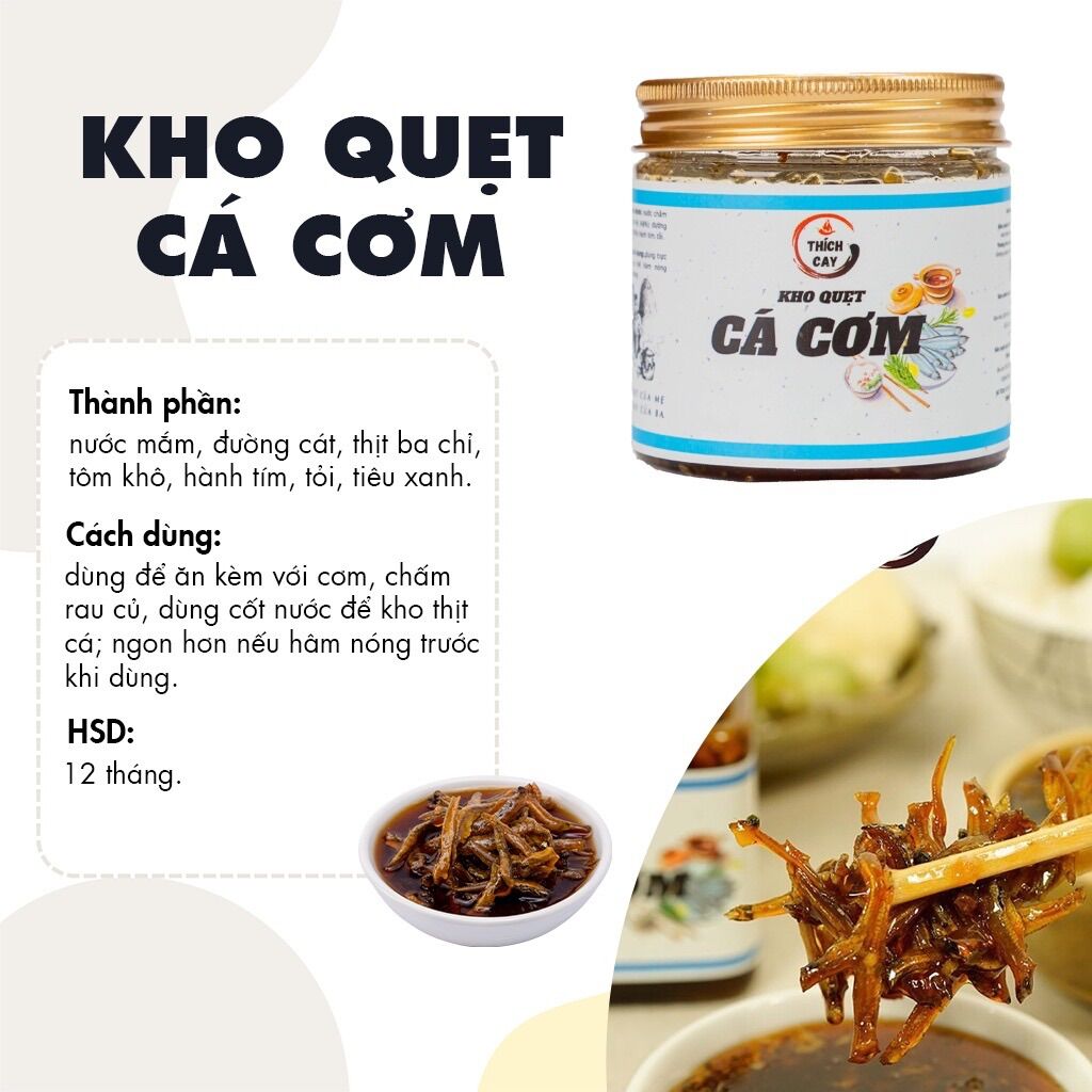 Kho Quẹt Cá Cơm- hủ 250gr
