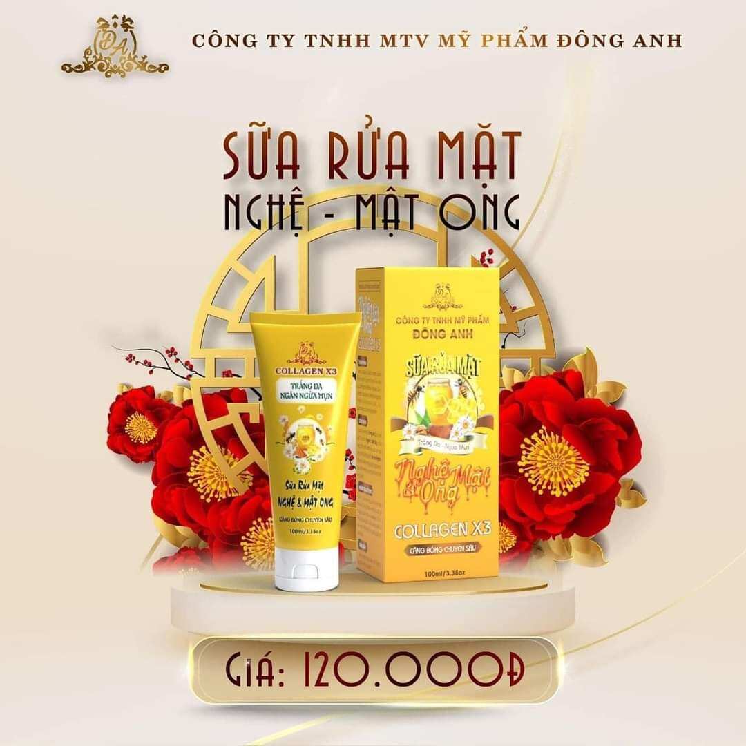 Sữa rửa mặt nghệ mật ong