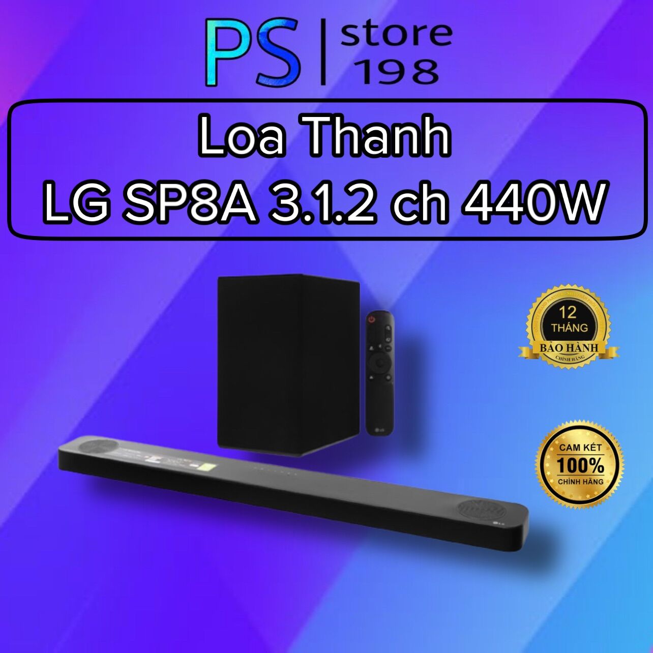 [freeship toàn quốc]Loa thanh Soundbar LG 3.1.2 SP8A 440W Chính hãng