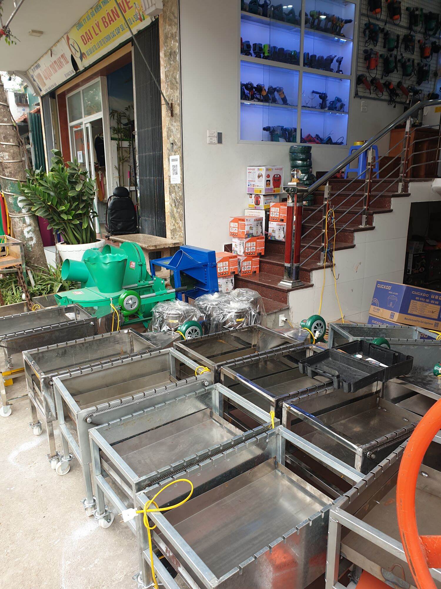 Máy nướng thịt đa năng 10 xiên có bễ thổi